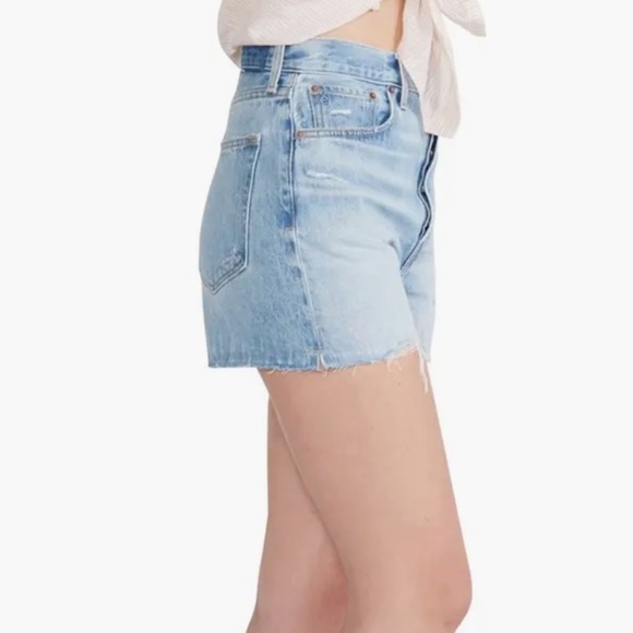 Etica Fern High Waist Cutoff Organic Denim Shorts - Picture 3 of 5